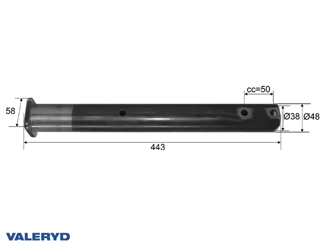 Cijev za amortizer naletne kočnice Al-Ko 251VB, Ø 50mm
