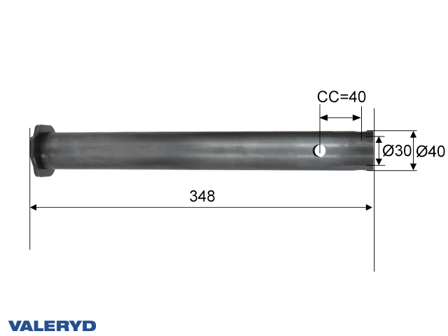 Trækrør BPW ZAF 1,0-3, Ø 40mm