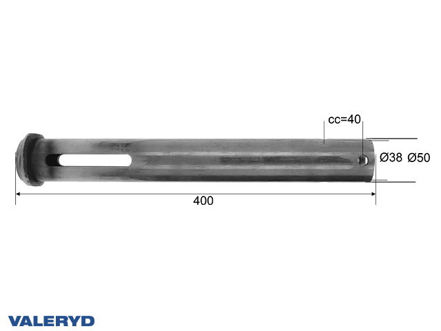 Cijev za amortizer naletne kočnice BPW ZAF 2,0-2 + 2,0-3, Ø 50mm