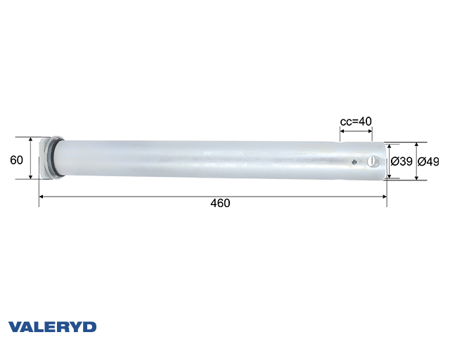 Trækrør Knott KF30-C,KR30-A/B,KR30HV-A/B; Ø 50mm
