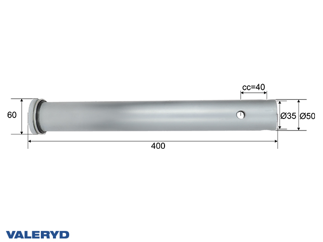 Trækrør Knott KFG30-A, KRV30-B; Ø 50mm