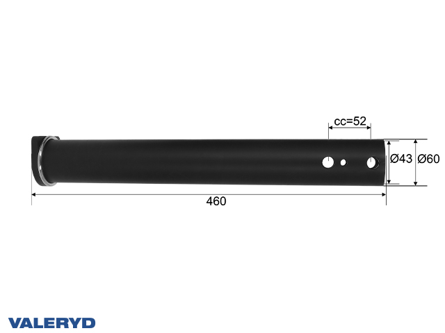 Trækrør Knott KFG/KR/KRV35; Ø 60mm