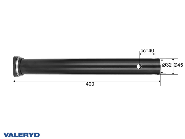 Cijev za amortizer naletne Knott KF 7,5 - KF 20 / GTA 0,75 - GTA 2,1; Ø 45mm 