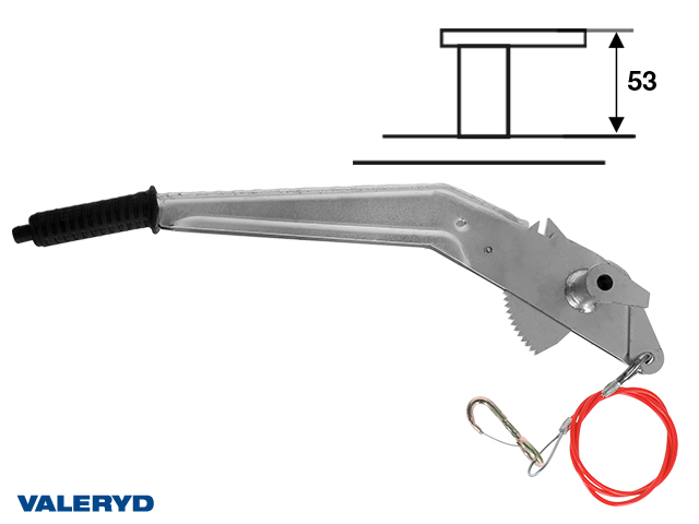 Handbrake lever with K-wire Peitz PAV/SR 1.3/2.0/2.7; X=53 mm
