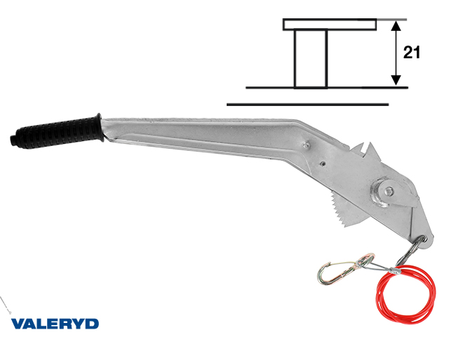 Levier de frein à main avec câble de rupture PEITZ PAV/SR 0,7/1,3/2,0/2,7; X=21mm