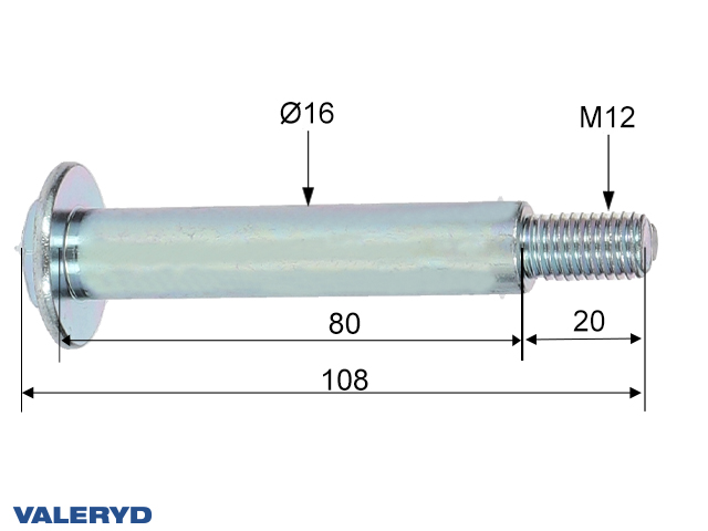 Bearing bolt M12 for handbrake lever AL-KO 