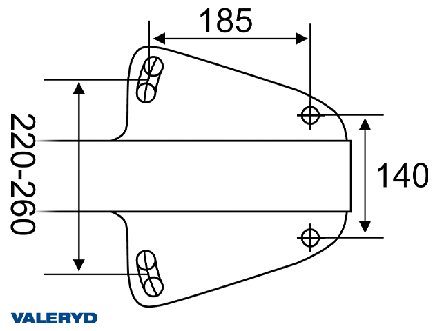 Overrun brake AL-KO, V, Typ 2,8VB1/-C, for brake-ID 2051 2500-3500Kg (1251875) 