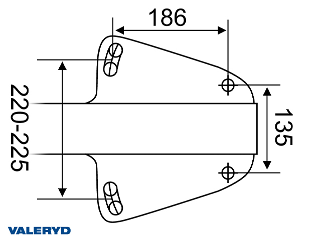 Overrun brake AL-KO, V, Typ 2,8VB1/-C for brake-ID 2361, 2500-3500Kg, (1251555)