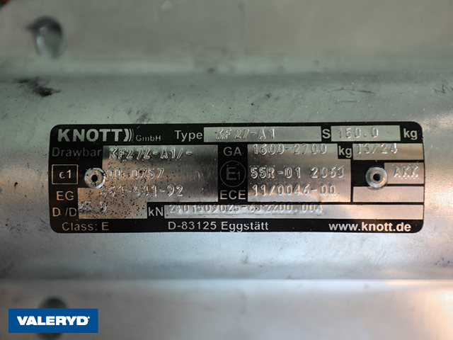 Auflaufeinrichtung Knott KF 27 A1 2000 Kg