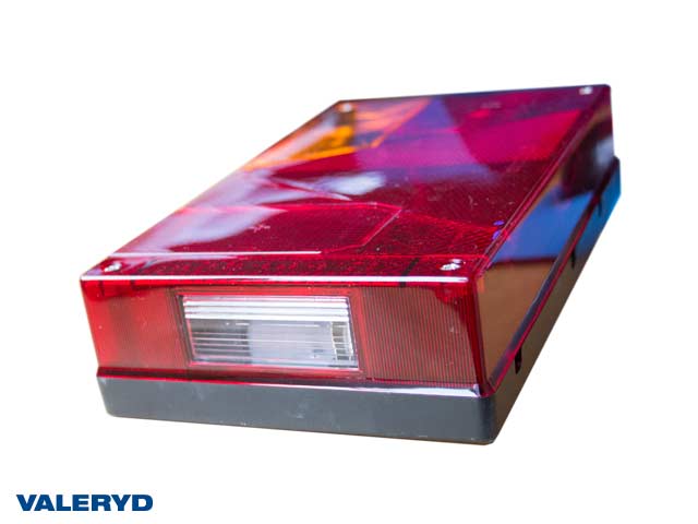 Tail light Aspöck Multipoint Right 240x140x52 with reflector, no. plate light. Bayonet (4)5-pin 