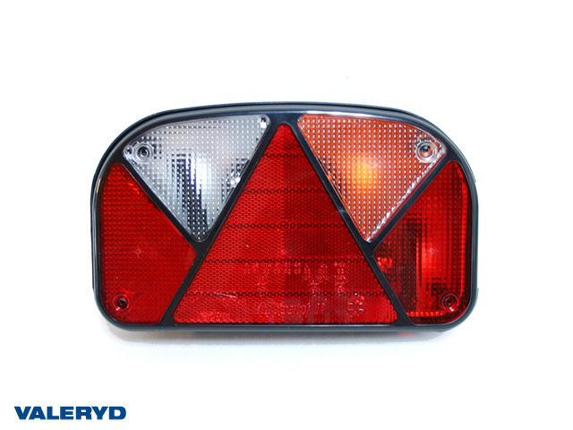 Tail light Aspöck Multipoint 2 Right 240x140x52 Side no. plate, reversing, reflector. Cable entry