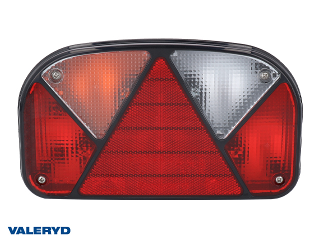 Tail light Aspöck Multipoint 2 Left 240x140x52 side no. plate light, reflector. Cable entry