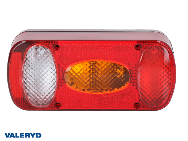 Tail light Aspöck Midipoint II R/L 218x98x57 with no. plate light and reversing light, Cable entry