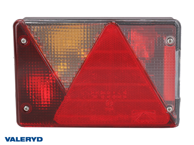Tail light fits Aspöck Multipoint 4 Left 200x136x59 with no. plate light. Bayonet 5-pin 