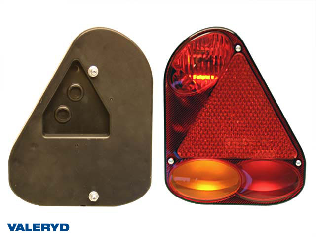 Tail light fits Jokon Ear Right 220x175x53 with triangle reflector , cable entry 
