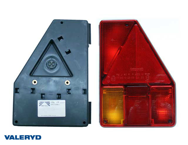 Tail light Aspöck Earpoint I Right 180x255x83 with triangle reflector. Bayonet connection 4(5)-pin 