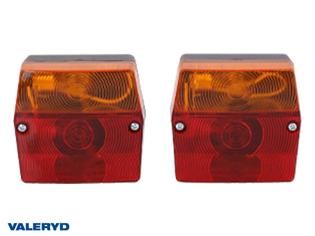 Tail light fits Aspöck Minipoint 99x93x49 (2 pack) with spare glass , Bayonet connection 4(5)-pin 
