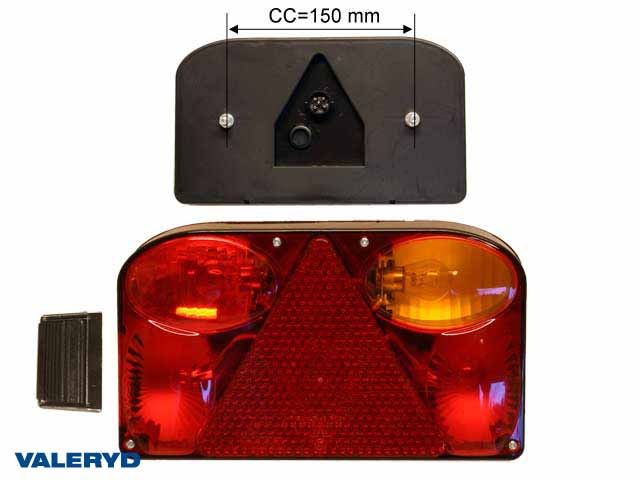 Tail light Right 238x138x55 with fog light , Bayonet connection 5-pin , including bulbs 