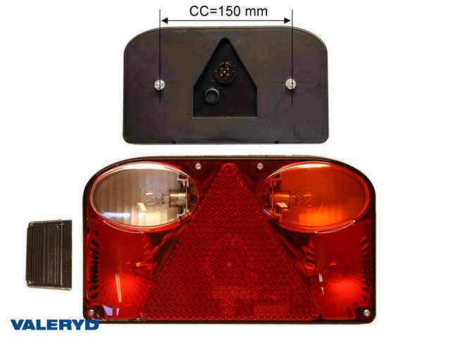 Tail light Right 238x138x55 with reversing lamp, Bayonet connection 5-pin , including bulbs 