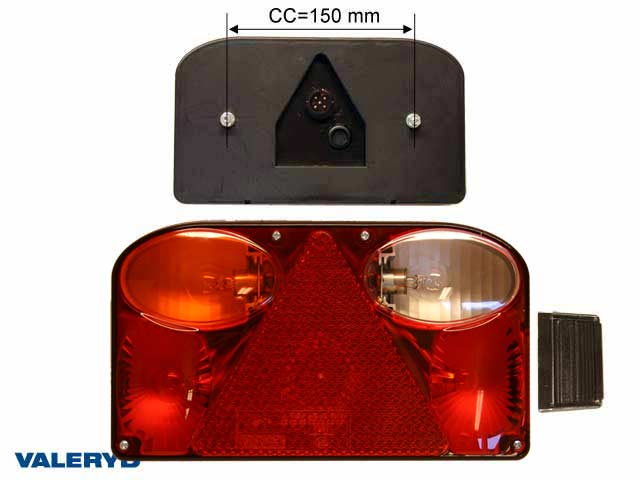 Tail light Left 238x138x55 with reversing lamp , Bayonet connection 5-pin , including bulbs 