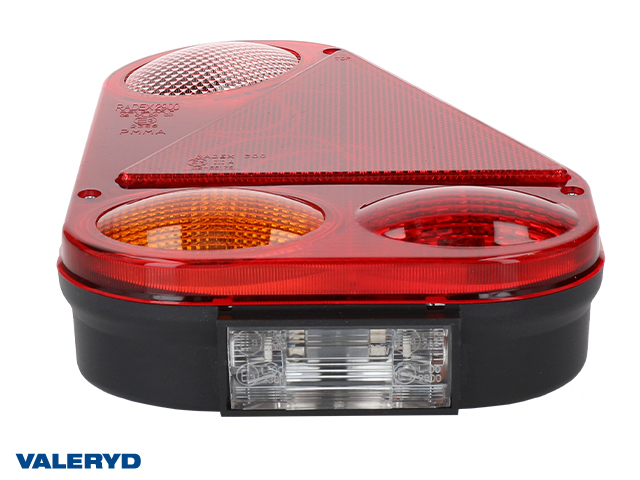 Tail light Radex 2900 Right 230x180x62 with number plate light and reversing light. Bayonet conn. 