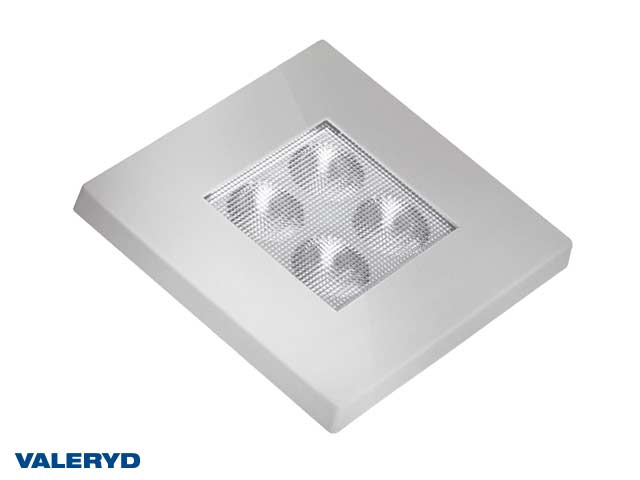 LED Indvendig belysning firkantet 76x76 sølv