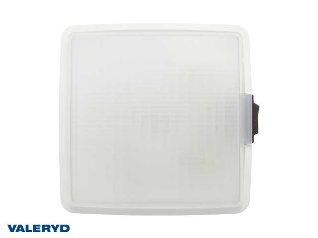 Interior lighting 125x125x61 white with pushbutton switch
