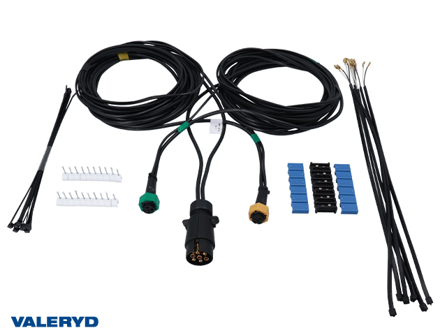 Kabelsatz 7-pol 7 m mit Steckkontakten, Smartkabel, Smartclips, sowie Kabelbändern und Kabelhaltern
