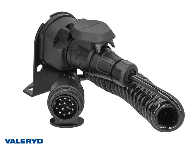 Kaapelisarja 13-13-nastainen, jossa pistorasia, kelattu kaapeli ja pidike