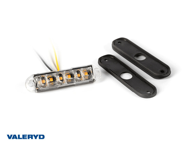 LED-Warnlampe gelb 12-36V, 4 Warnblitzprogramm, Möglichkeit der Synchronisierung, mit Kabel 0,15m.