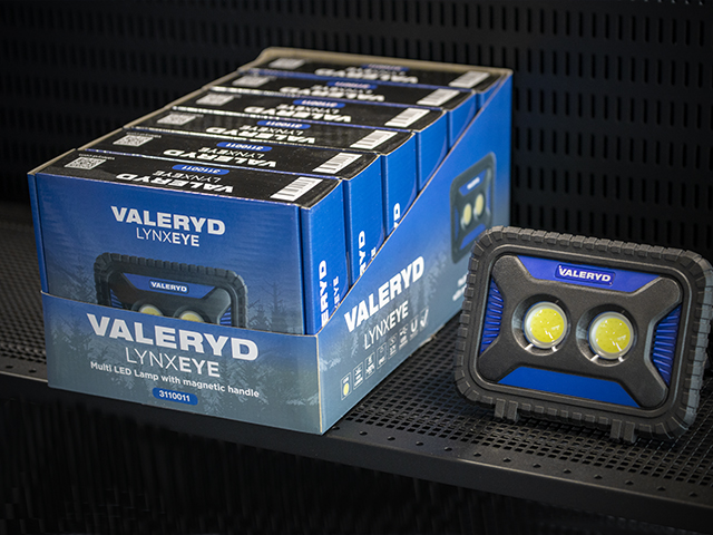 Multi LED Työvalot Valeryd kanssa magneetti kahva 170x105x45mm 1000Lm ladattava (6-pak)