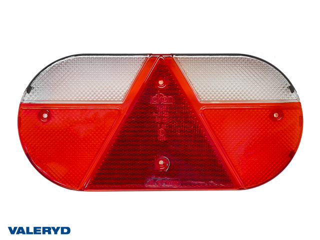 Spare lens Jokon Tail light 283x135x60 with triangle reflector (for 3010071 & 3010072)