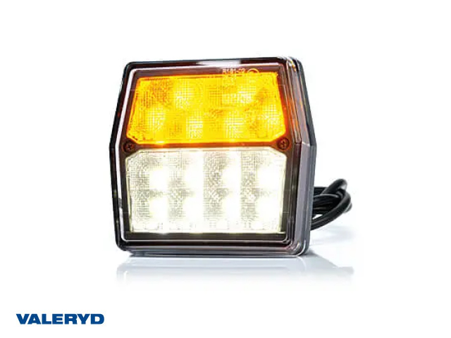 LED Indicators & Position light 99,7x92,7x30 yellow/white, cable 1m , CC=45mm