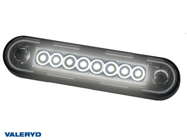 LED Posisjonslys Valeryd 120,4x12,8mm hvit 12-36V inkl. 150mm kabel