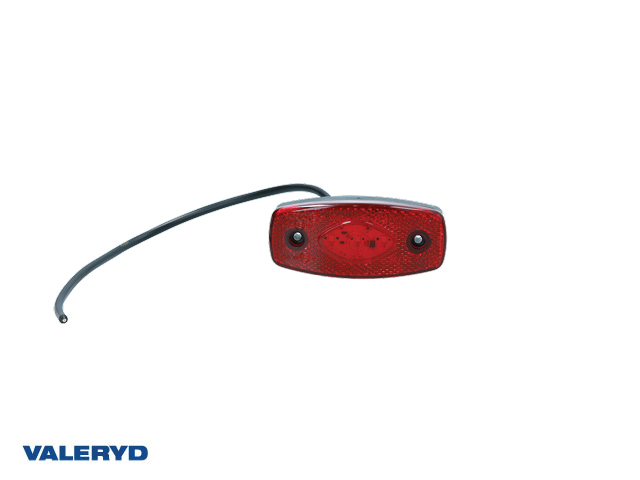 LED Sidemarkeringslykt med refleks rød Ajba 12/24V 103x45x30 mm 0,3 m kabel