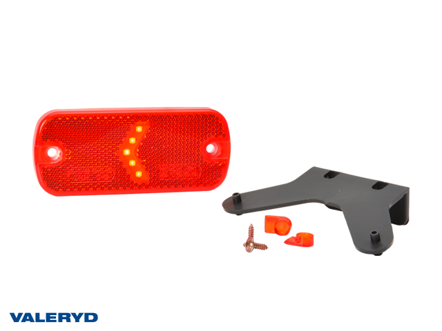 LED Feu de position WAŚ 105,4x67,5x33,8 rouge 240mm Câble avec support en caoutchouc