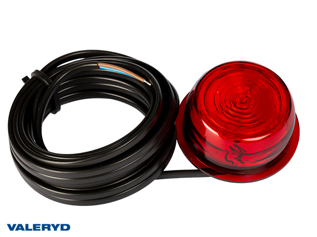 LED Posisjonslys WAŚ Ø78,3 rød 500cm kabel