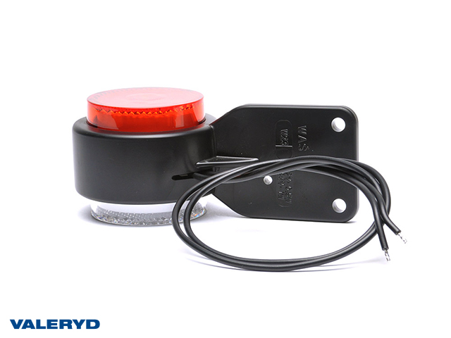 LED Sidemarkeringslykt WAŚ 117,7x59x46,4mm rød/vit 360mm kabel