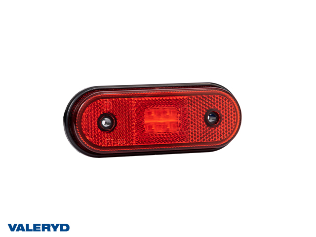 LED Posisjonslys Valeryd 120x46x18 rød 12-30V med refleks inkl. 450 mm kabel