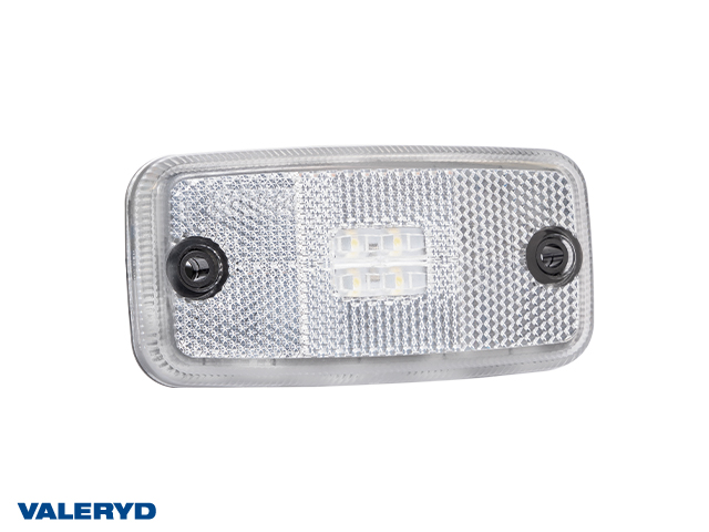 LED Positionslys Valeryd 110x54x16 hvid 12-30V med reflex inkl. 450 mm kabel