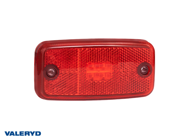 LED Posisjonslys Valeryd 110x54x16 rød 12-30V med refleks inkl. 450 mm kabel