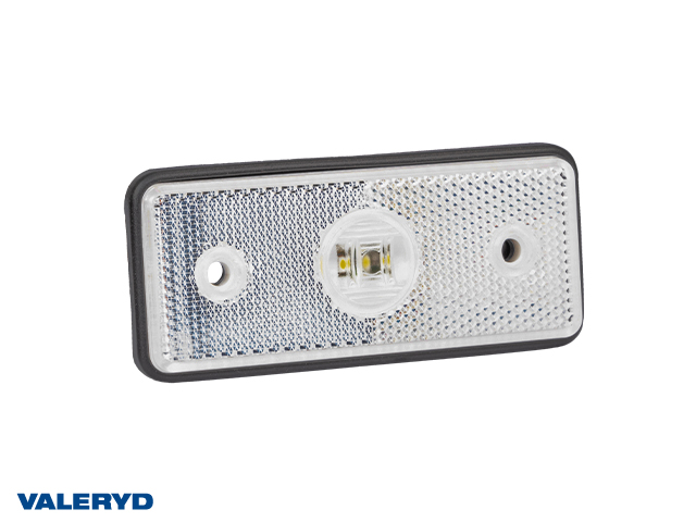 LED Positionslys Valeryd 110x45x17,5 hvid 12-30V med reflex inkl. 450 mm kabel