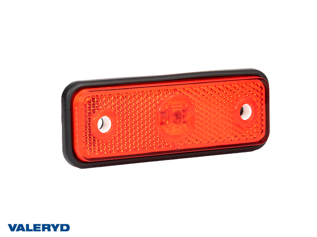 LED Positionsljus Valeryd 102x36x17 röd 12-30V med reflex inkl. 450 mm kabel