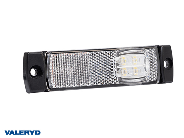 LED Position light Valeryd 130x32x14.5 white 12-30 V with reflector incl. 450 mm cable 