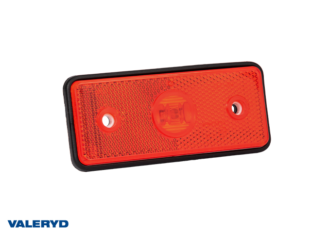 LED feu de position Valeryd 110x45x17,5 rouge 12-30V avec catadioptre, 450 mm de câble incl.
