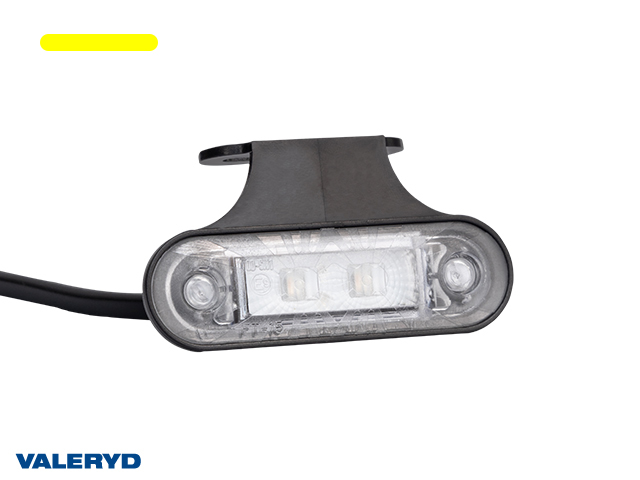 LED Positionslys Valeryd 78x46x18 gul 12-30V med refleks inkl. 450mm kabel