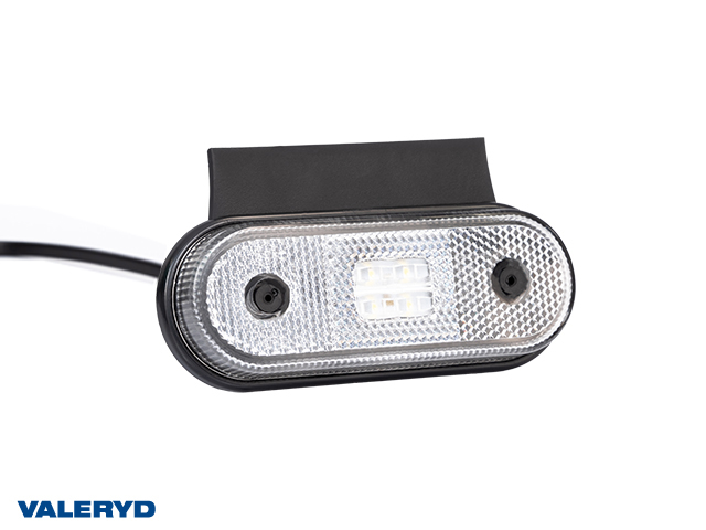 LED Positionsljus Valeryd 120x67x18 vit 12-30V med reflex inkl.450 mm kabel