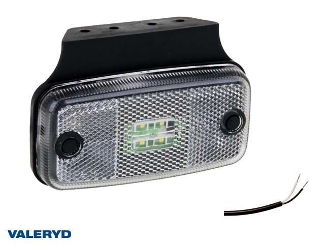 LED Posisjonslys Valeryd 110x75x30 hvit 12-30V med refleks inkl. 450mm kabel