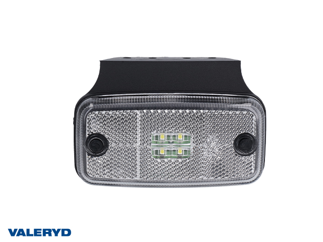 LED Positionslys Valeryd 110x75x30 hvid 12-30V med refleks inkl. 450mm kabel