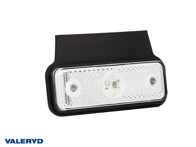 LED Posisjonslys Valeryd 118x60x30 hvit 12-30V inkl. 450mm kabel